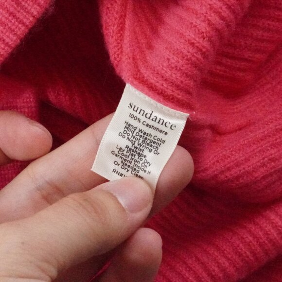 Sundance 100% Cashmere Knit Sweater Womens Small Pink Pull Over Soft Cozy - Picture 4 of 8
